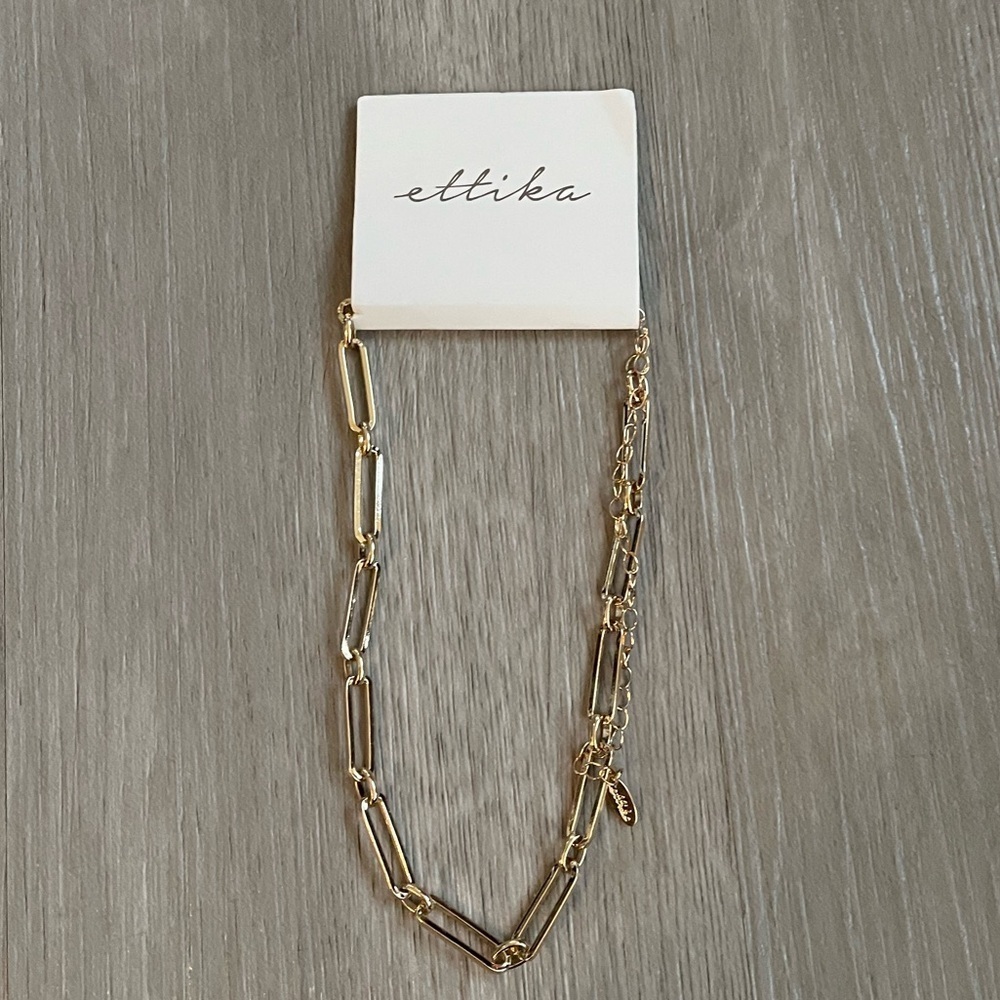 Ettika 18K Gold Plated Interlinked Chain Necklace - Picture 3 of 6